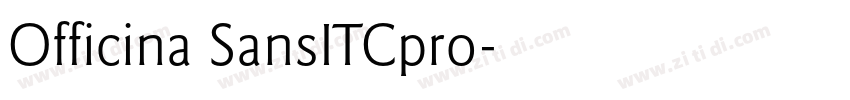 Officina SansITCpro字体转换
